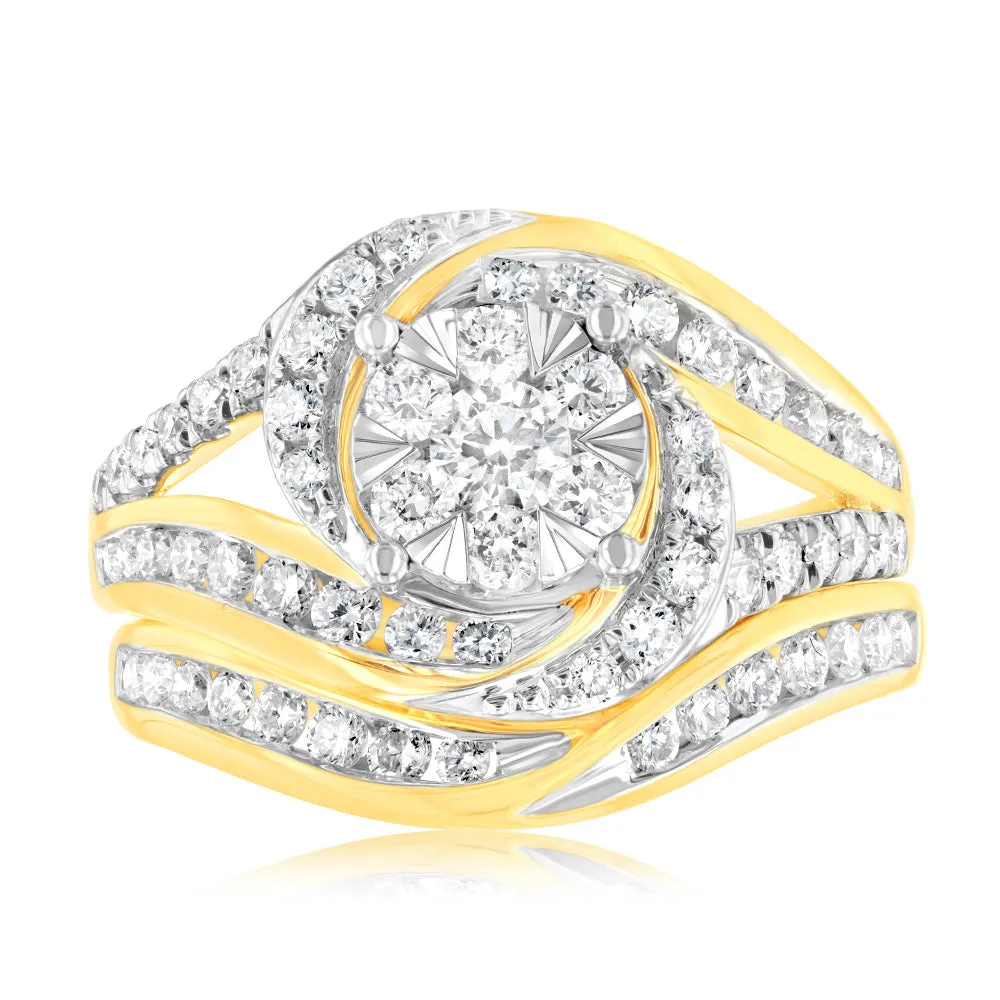 Luminesce Lab Grown 9ct Yellow Gold 1 Carat Bridal Diamond Ring Shiels
