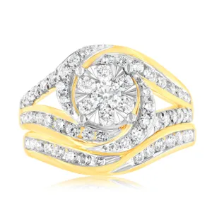 Luminesce Lab Grown 9ct Yellow Gold 1 Carat Bridal Diamond Ring Shiels