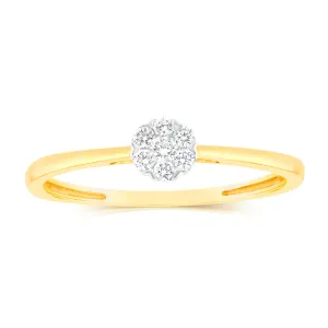 Luminesce Lab Grown 9ct Yellow Gold 1/10 Carat Solitaire Fancy Diamond Ring Shiels