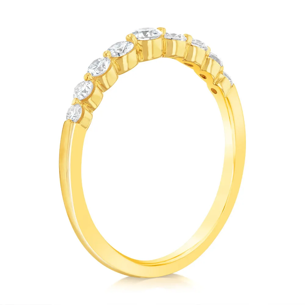 Luminesce Lab Grown 9ct Yellow Gold 1/2 Carat Diamond Eternity Ring Shiels