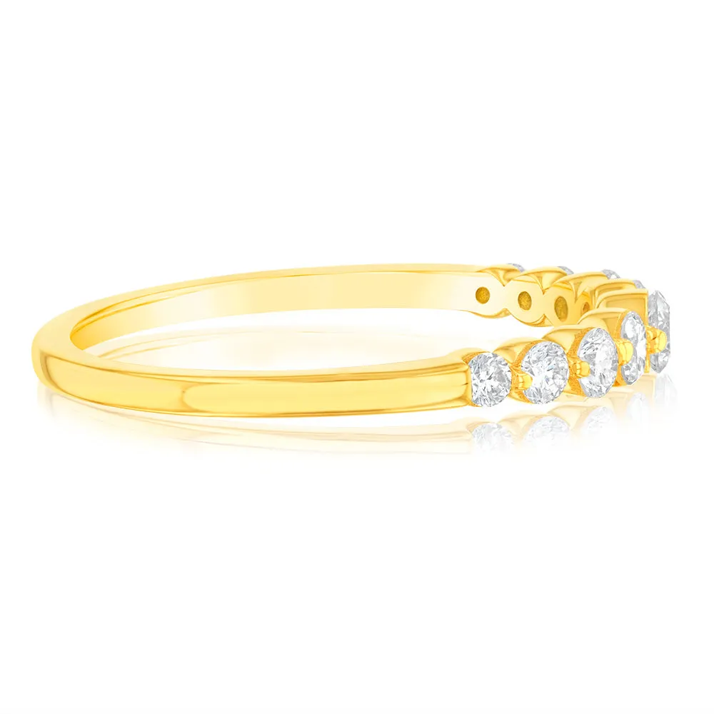 Luminesce Lab Grown 9ct Yellow Gold 1/2 Carat Diamond Eternity Ring Shiels