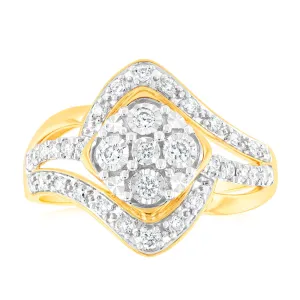 Luminesce Lab Grown 9ct Yellow Gold 1/3 Carat Diamond Dress Ring Shiels