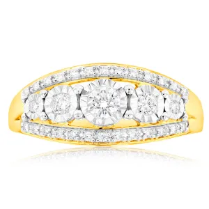 Luminesce Lab Grown 9ct Yellow Gold 1/3 Carat Diamond Ring Shiels