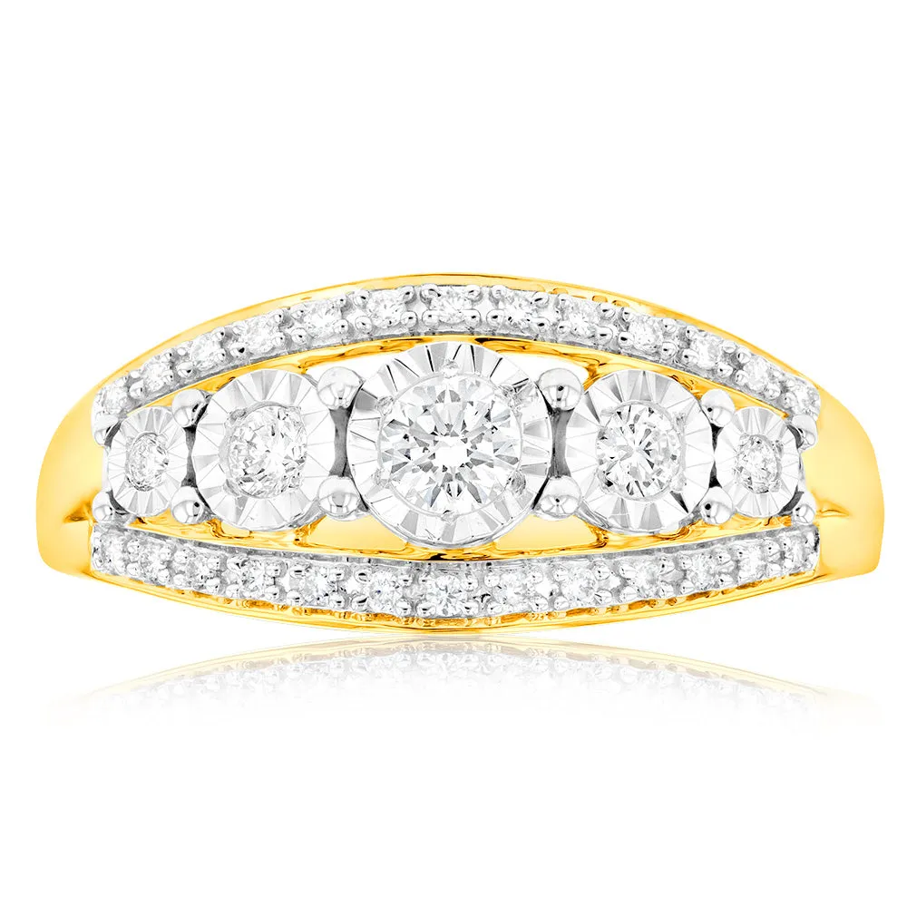 Luminesce Lab Grown 9ct Yellow Gold 1/3 Carat Diamond Ring Shiels
