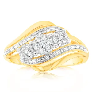 Luminesce Lab Grown 9ct Yellow Gold 1/4 Carat Diamond Ring Shiels