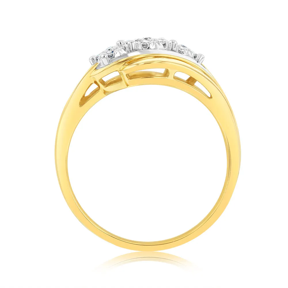 Luminesce Lab Grown 9ct Yellow Gold 1/4 Carat Diamond Ring Shiels