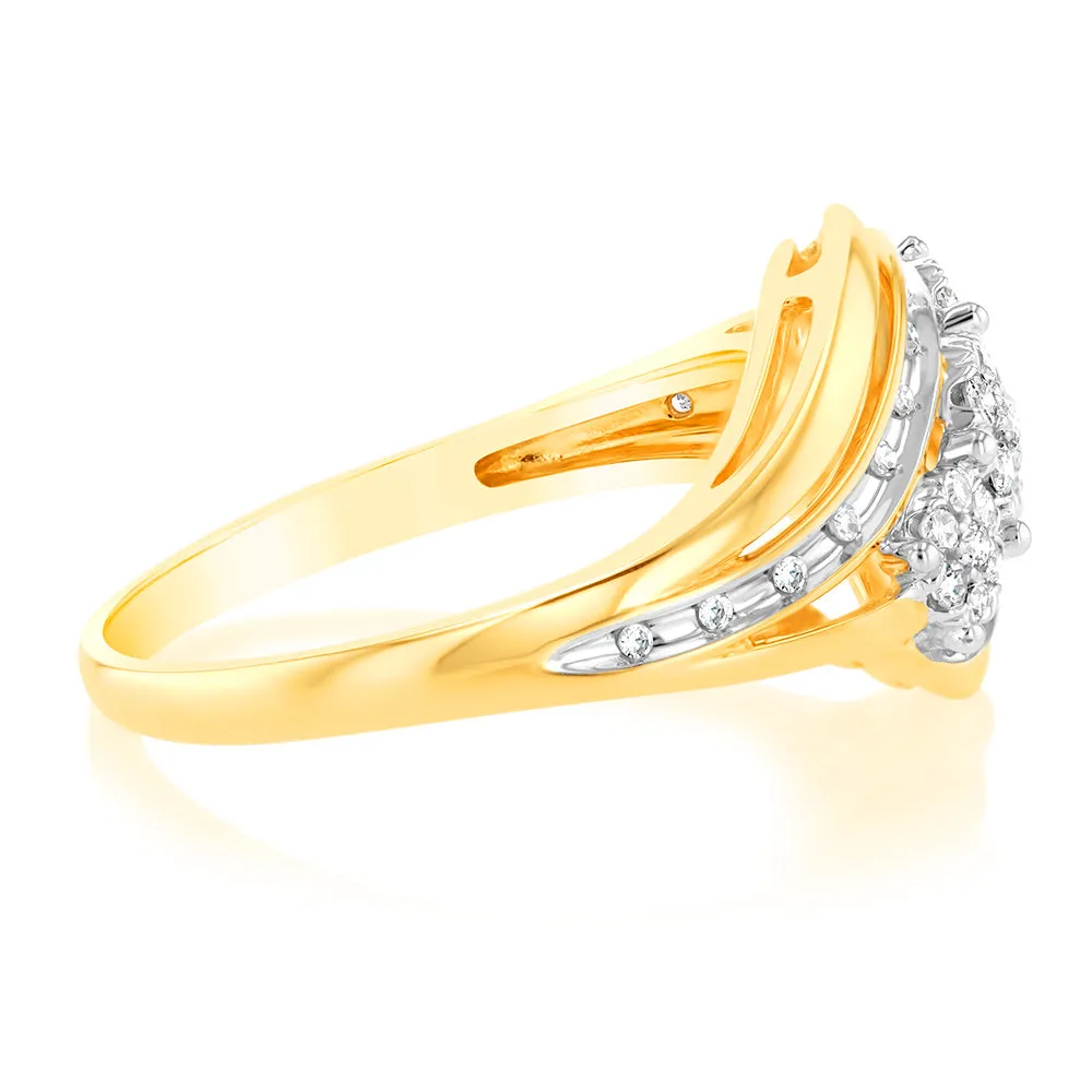 Luminesce Lab Grown 9ct Yellow Gold 1/4 Carat Diamond Ring Shiels