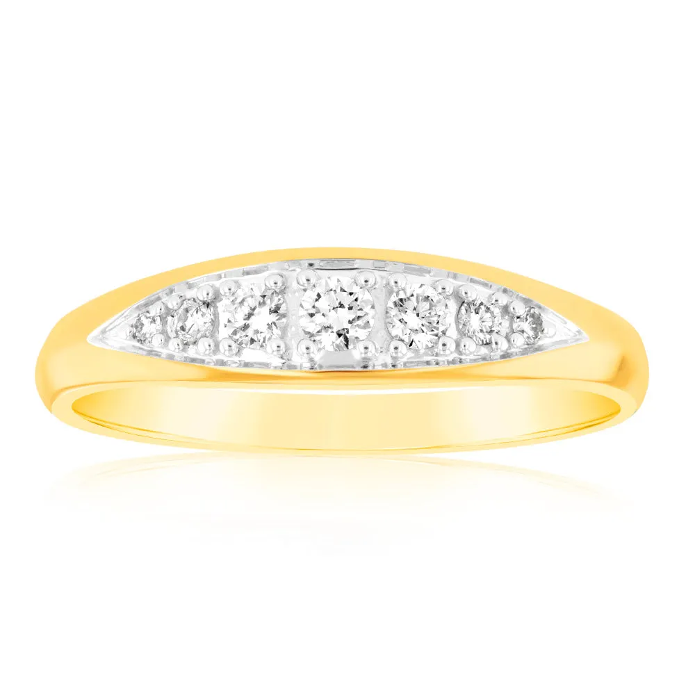 Luminesce Lab Grown 9ct Yellow Gold 1/6 Carat Diamond Ring Shiels
