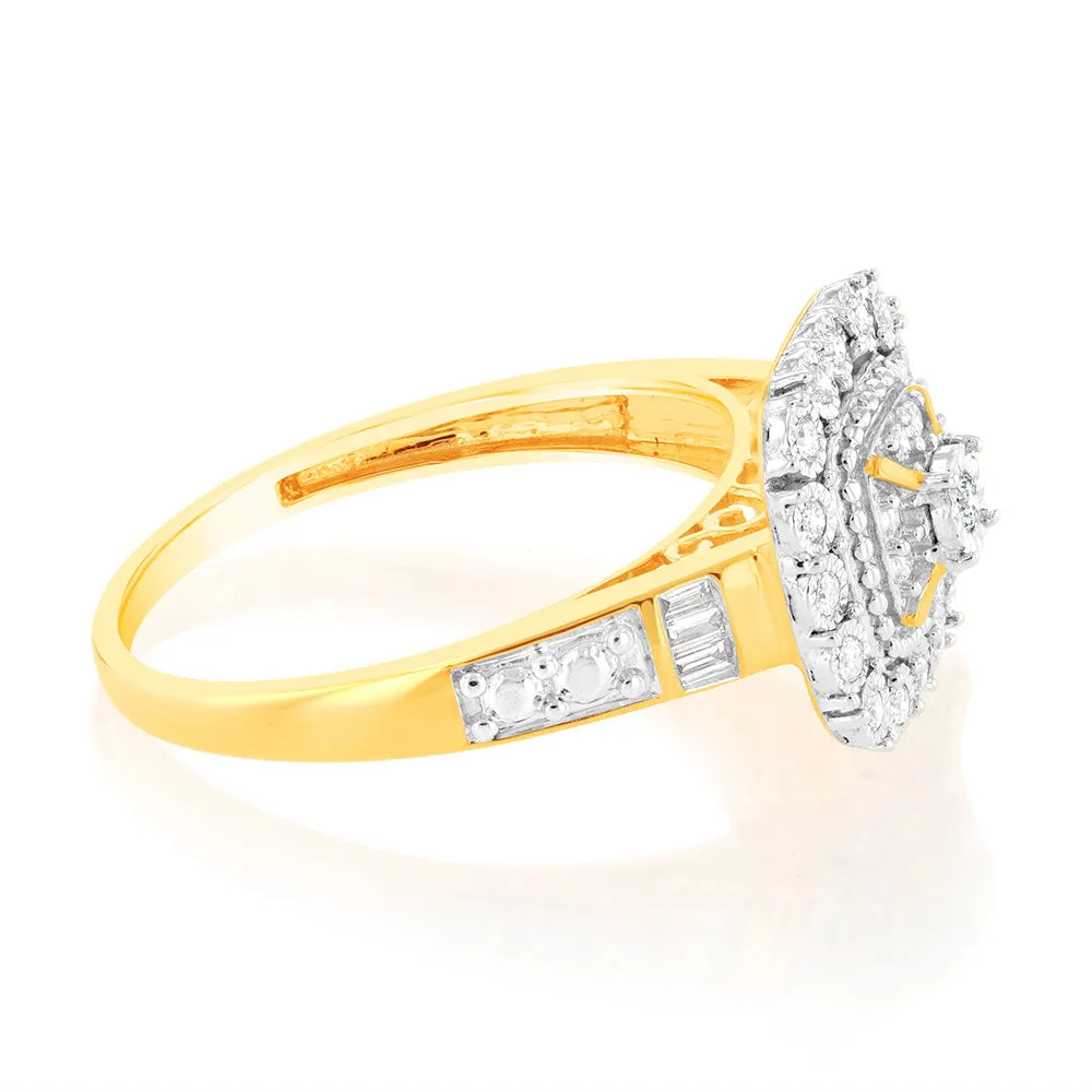 Luminesce Lab Grown 9ct Yellow Gold 1/6 Carat Diamond Ring Shiels