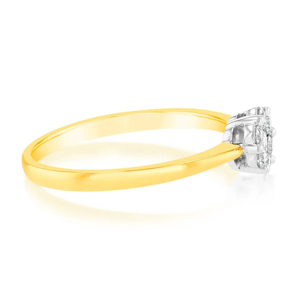 Luminesce Lab Grown 9ct Yellow Gold 1/6 Carat Diamond Solitaire Fancy Ring Shiels