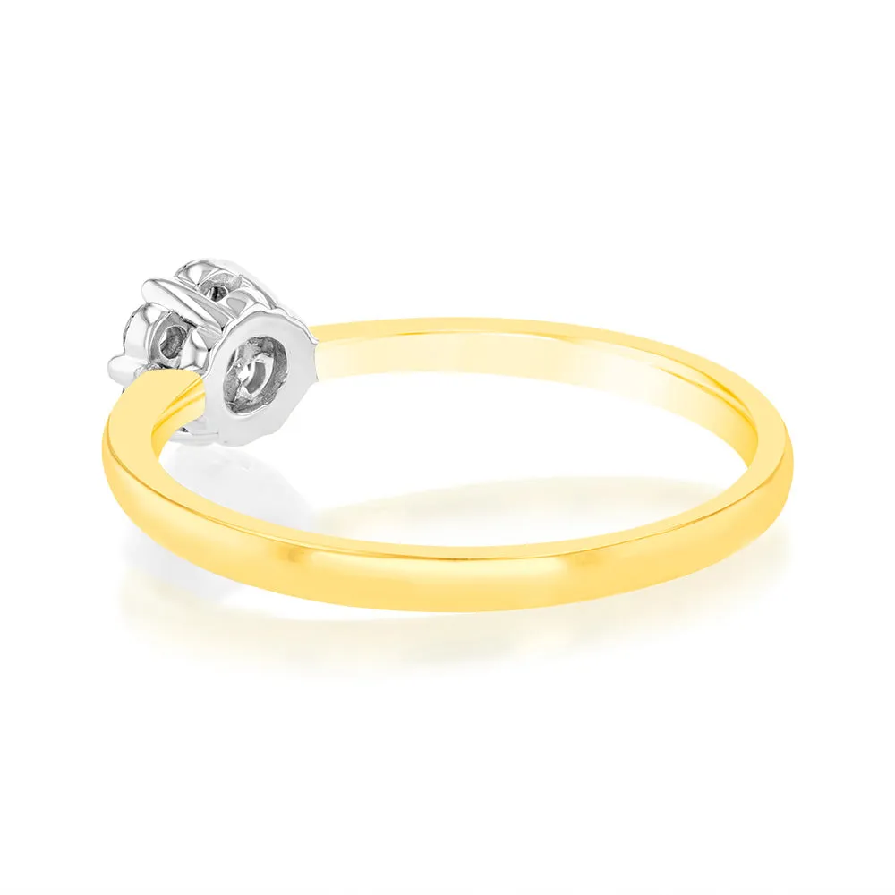 Luminesce Lab Grown 9ct Yellow Gold 1/6 Carat Diamond Solitaire Fancy Ring Shiels