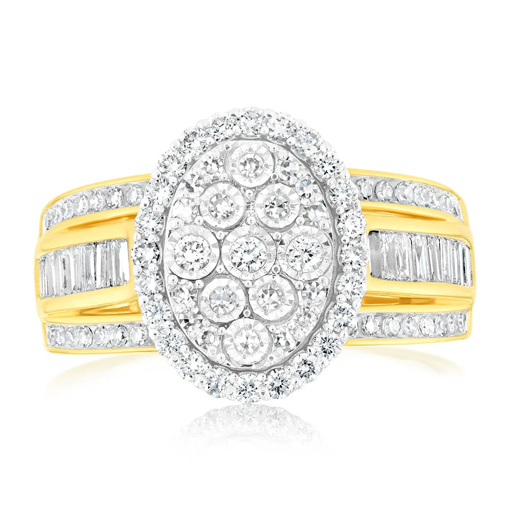 Luminesce Lab Grown 9ct Yellow Gold Ring in1 Carat Diamond Shiels
