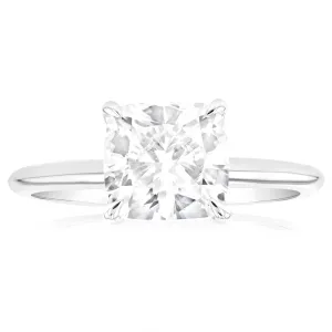 Luminesce Lab Grown Certified 2 Carat Diamond Cushion Cut Engagement Ring in 18ct White Gold Shiels