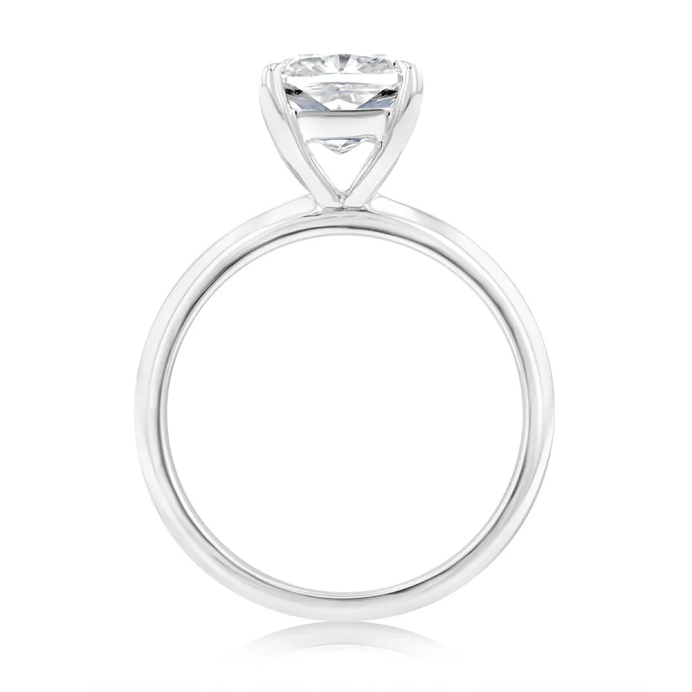 Luminesce Lab Grown Certified 2 Carat Diamond Cushion Cut Engagement Ring in 18ct White Gold Shiels