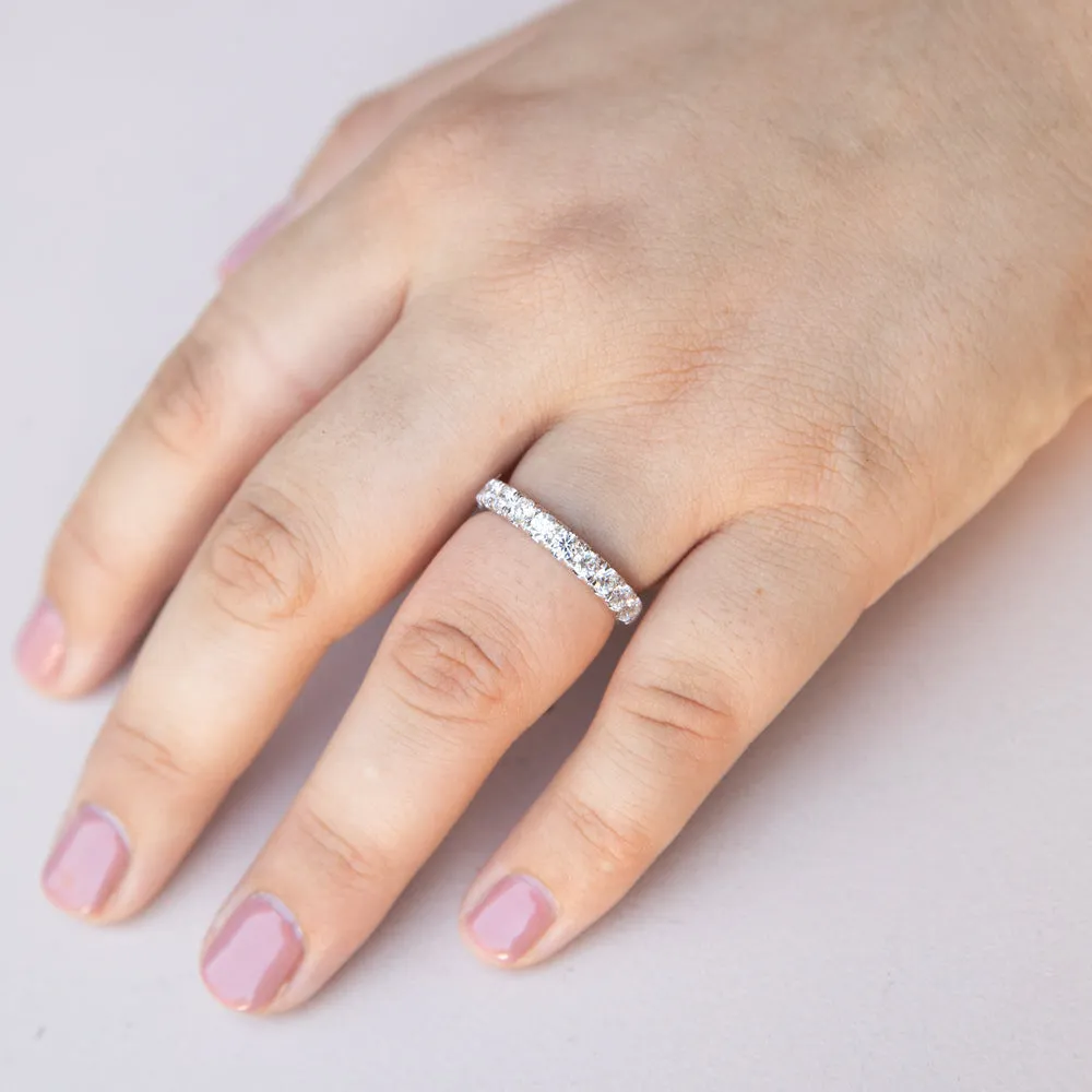 Luminesce Lab Grown Diamond 1 Carat Eternity Ring in 9ct White Gold Shiels