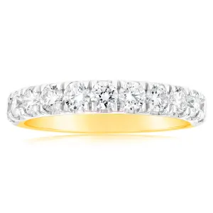 Luminesce Lab Grown Diamond 1 Carat Eternity Ring in 9ct Yellow Gold Shiels