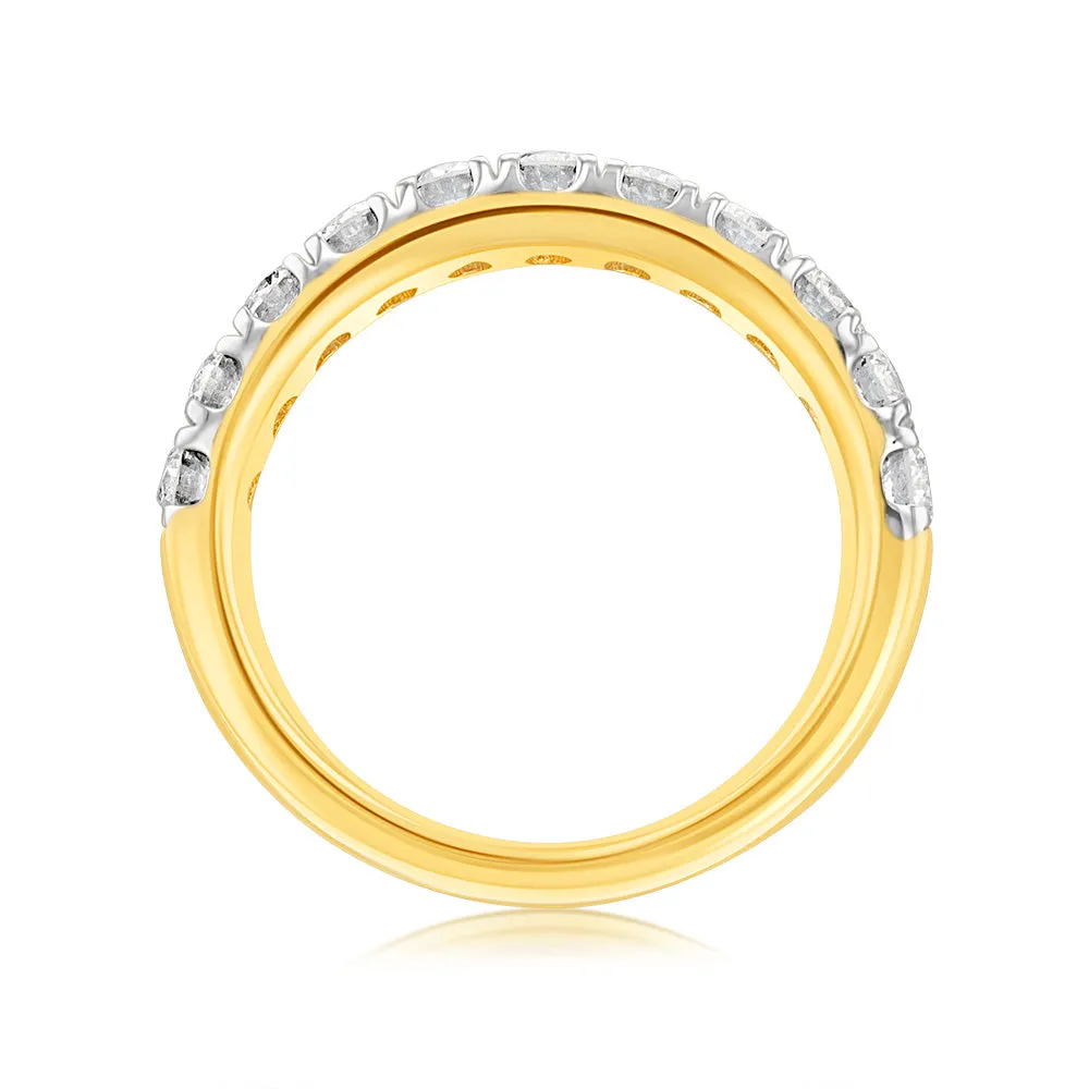 Luminesce Lab Grown Diamond 1 Carat Eternity Ring in 9ct Yellow Gold Shiels