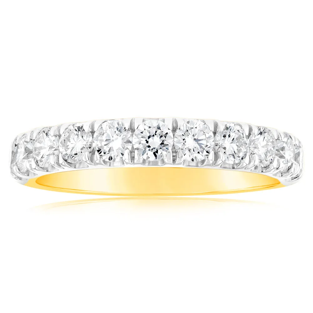Luminesce Lab Grown Diamond 1 Carat Eternity Ring in 9ct Yellow Gold Shiels