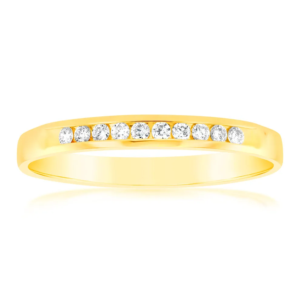 Luminesce Lab Grown Diamond 10-14pt Eternity Ring in 9ct Yellow Gold Shiels