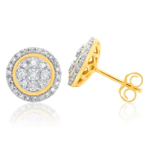Luminesce Lab Grown Diamond 1/5 Carat Stud Earrings in 9ct Yellow Gold Shiels