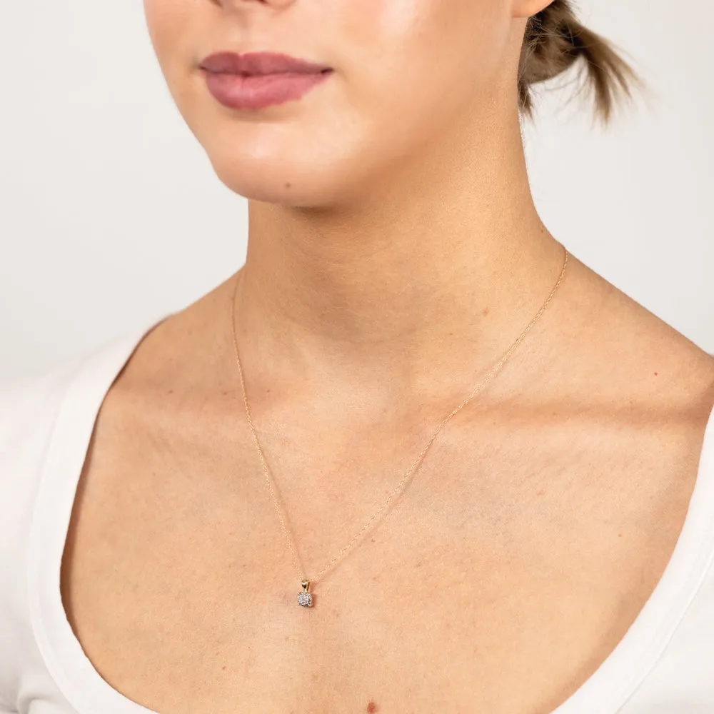 Luminesce Lab Grown Diamond 9ct Yellow Gold Claw Pendant Shiels