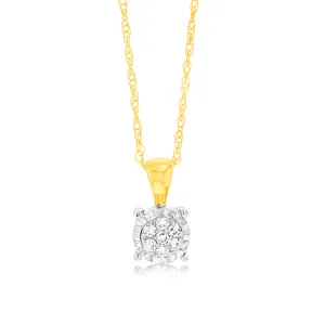 Luminesce Lab Grown Diamond 9ct Yellow Gold Claw Pendant Shiels