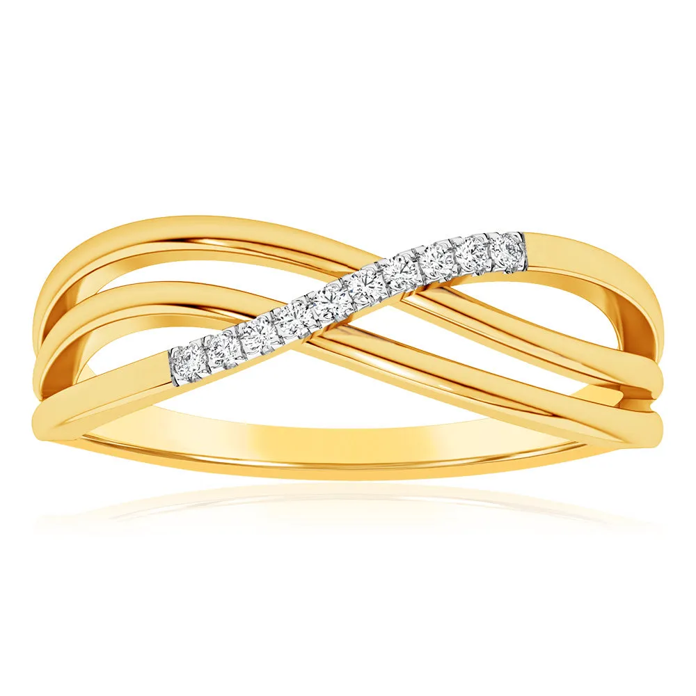 Luminesce Lab Grown Diamond Dress Ring in 9ct Yellow Gold Shiels