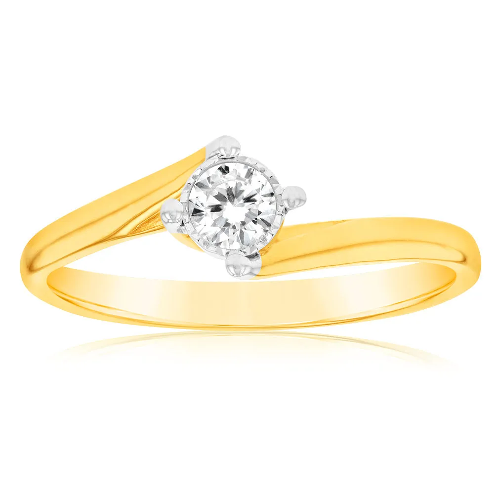 Luminesce Lab Grown Diamond Engagement Ring in 9ct Yellow Gold Shiels