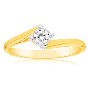 Luminesce Lab Grown Diamond Engagement Ring in 9ct Yellow Gold Shiels