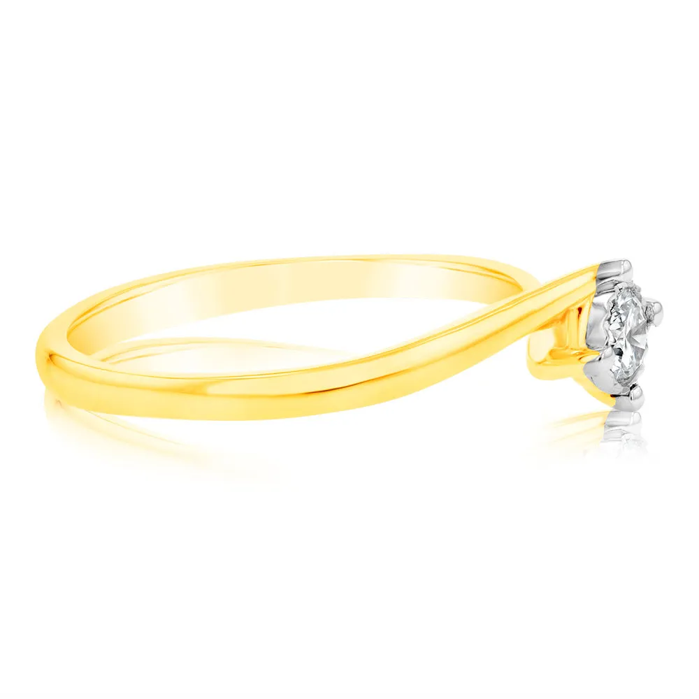 Luminesce Lab Grown Diamond Engagement Ring in 9ct Yellow Gold Shiels