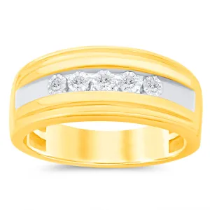 Luminesce Lab Grown Diamond Gents Ring in 9ct Yellow Gold Shiels