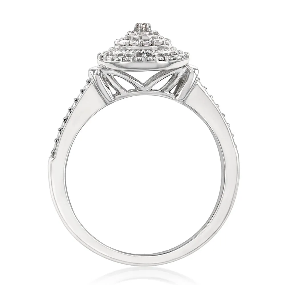 Luminesce Lab Grown Diamond Ring in Silver Shiels
