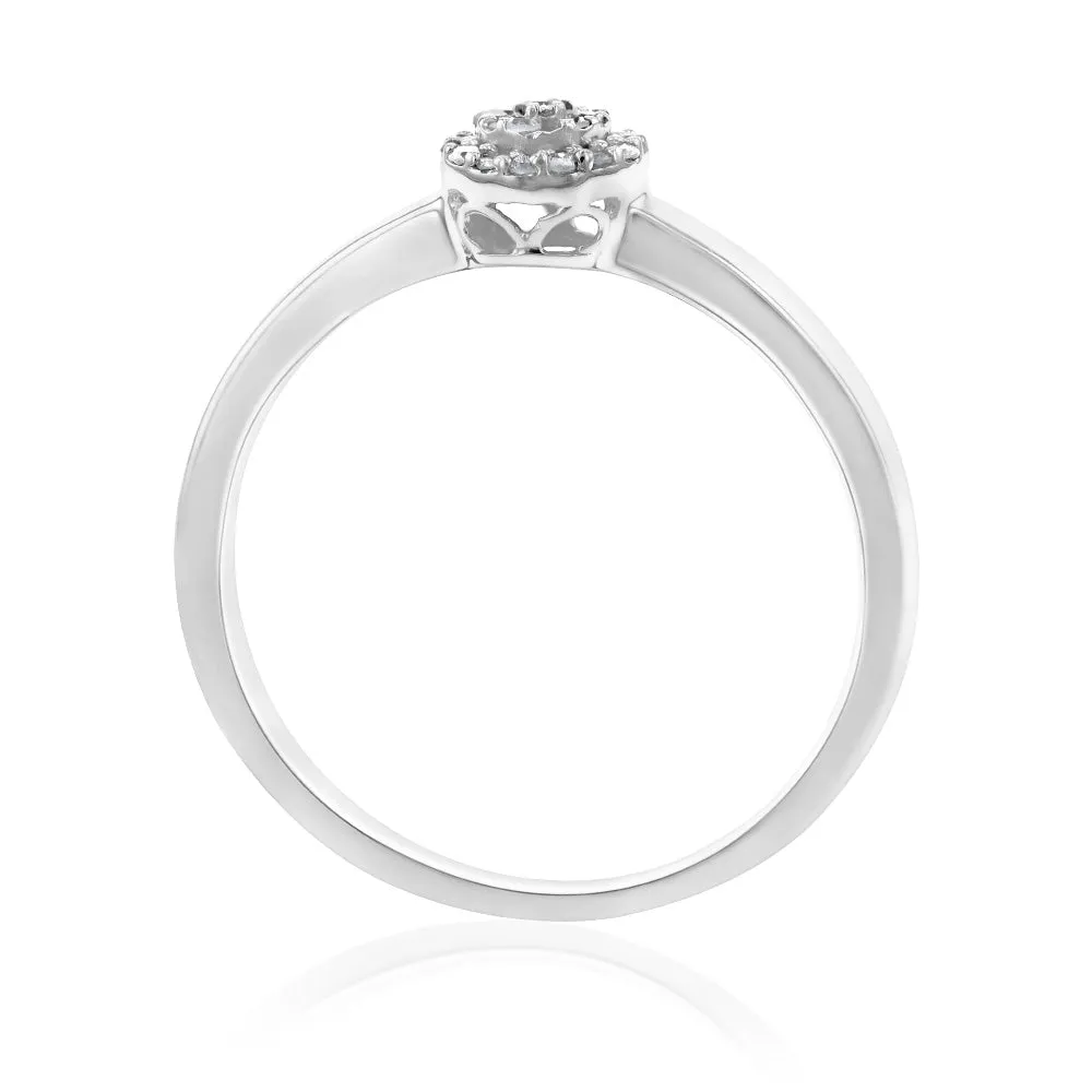 Luminesce Lab Grown Diamond Ring in Silver Shiels
