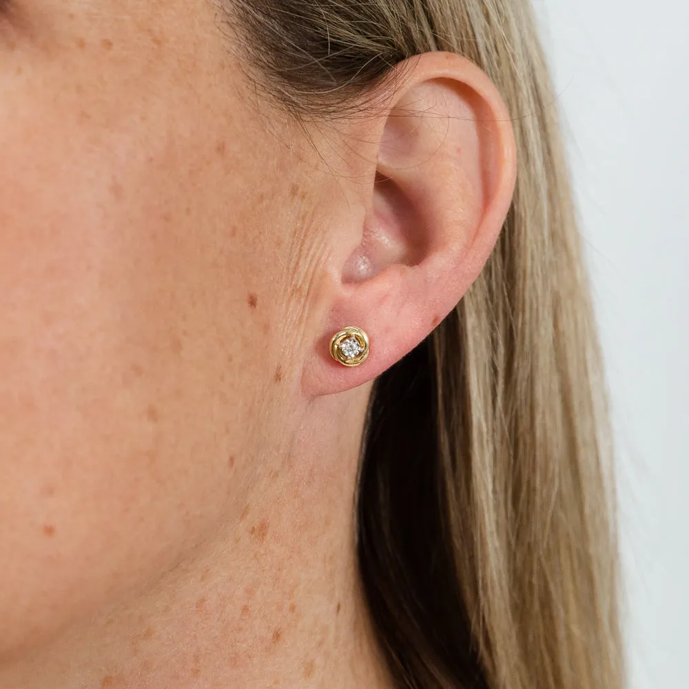 Luminesce Lab Grown Diamond Stud Earrings in 9ct Yellow Gold Shiels