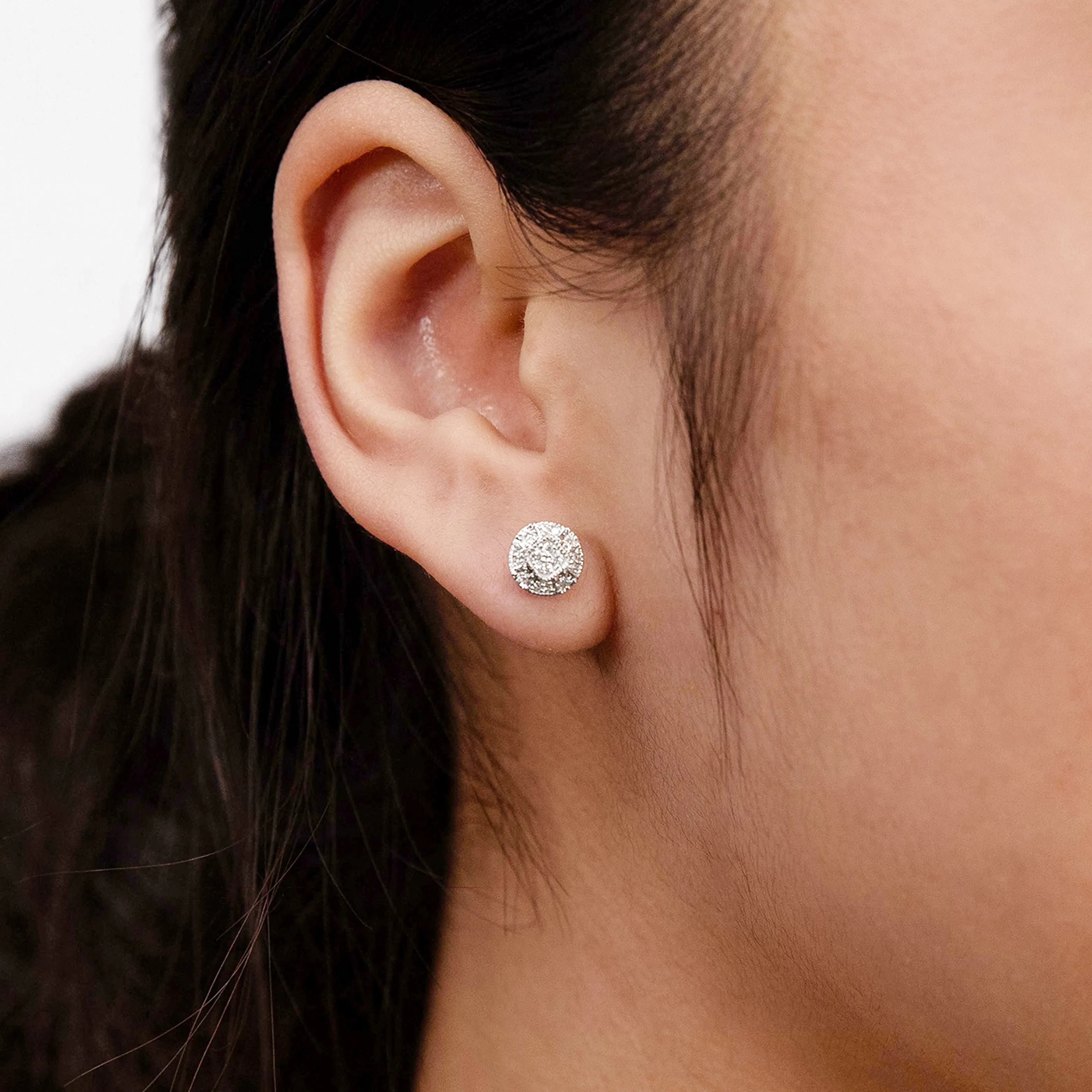 Luminesce Lab Grown Diamond Stud Earrings in Silver Shiels