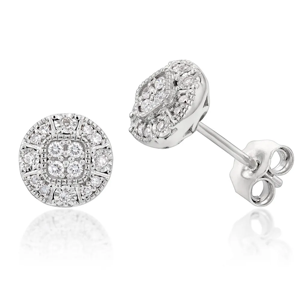 Luminesce Lab Grown Diamond Stud Earrings in Silver Shiels