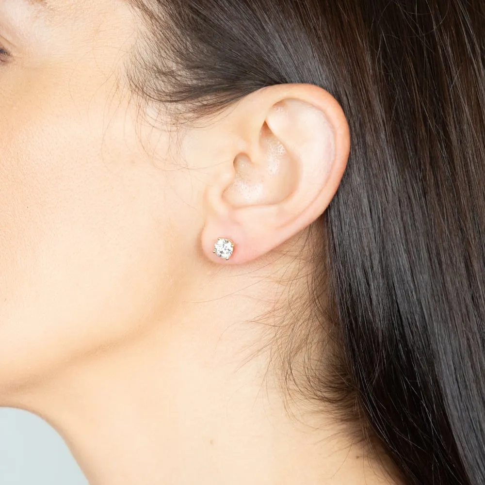 Luminesce Lab Grown Diamond TW=1.5 Carat Solitaire Stud Earrings in 14ct Yellow Gold Shiels