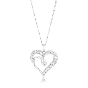 Luminesce Lab Grown Heart Shaped 0.14Ct Diamond Pendant in Sterling Silver Shiels