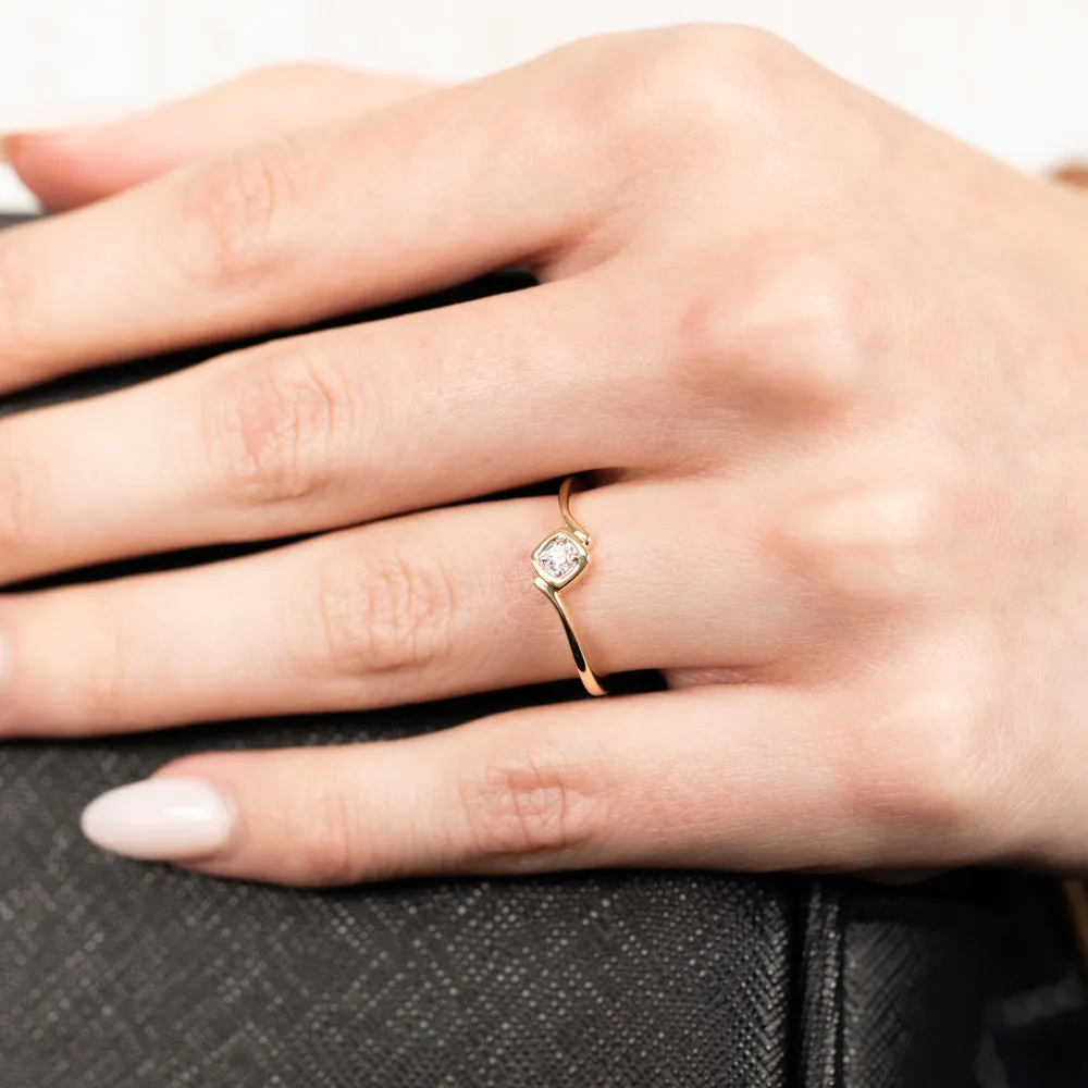 Luminesce Lab Grown Single Diamond Ring In 9ct Yellow Gold Shiels