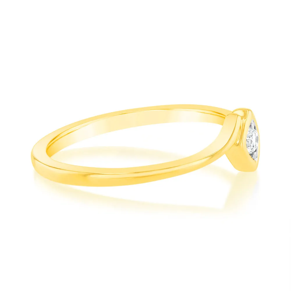 Luminesce Lab Grown Single Diamond Ring In 9ct Yellow Gold Shiels