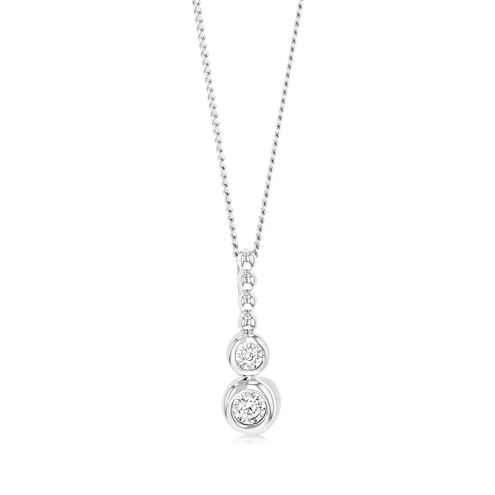 Luminesce lab Grown Sterling Silver 0.05Ct Diamond Pendant Shiels
