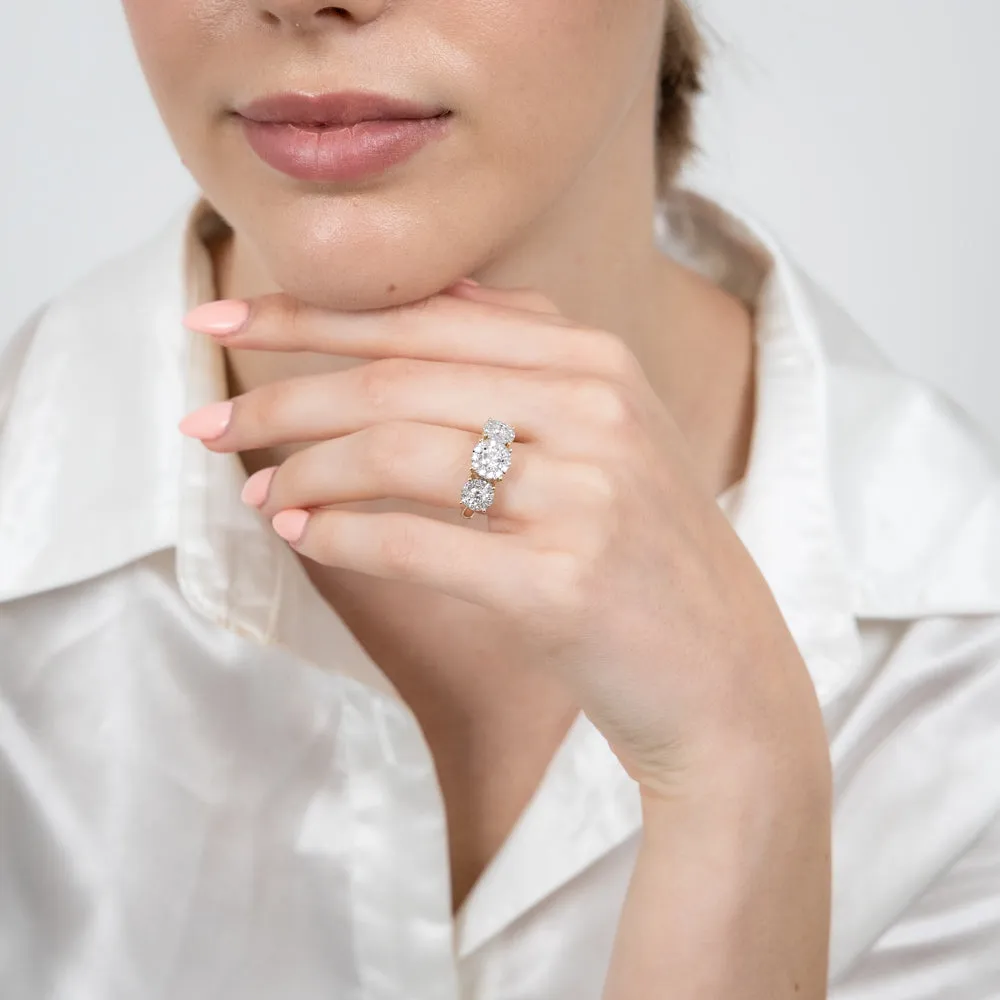 Luminesce Lab Grown Trilogy 1 Carat Diamond Ring in 9ct Yellow Gold Shiels