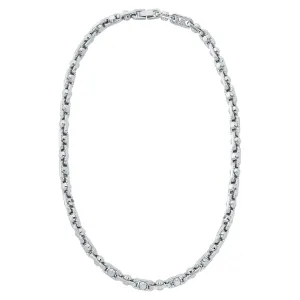 Michael Kors Silver Plated Brass Astor Link Pave 16" Chain Shiels