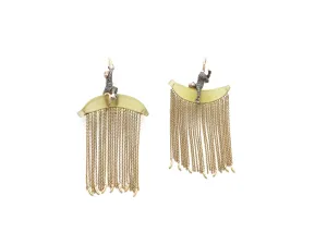 Monkey Chain Small 18K Rose Gold & Silver Earrings