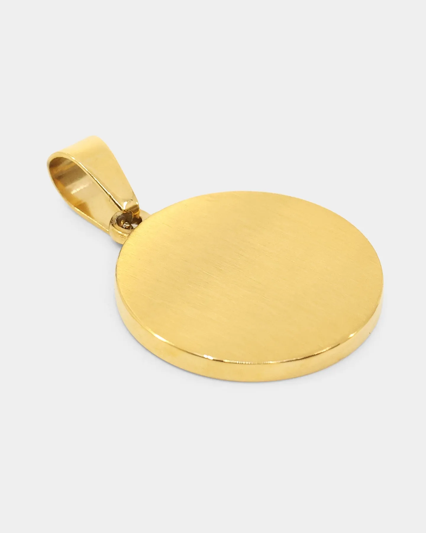 NXS Circular Cross Pendant Iced Gold
