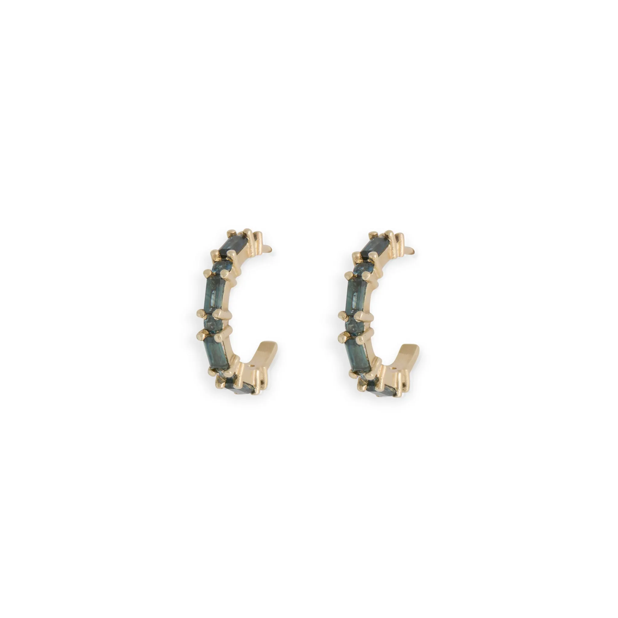 Parti Sapphire Huggie Small Earrings Pieces of Eight