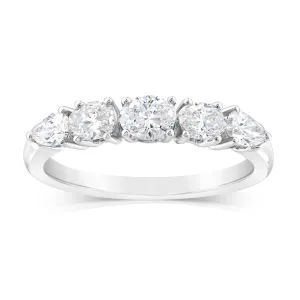 Platinum Mix Oval & Pear Cut Diamonds in 3/4 Carat Natural Diamonds Shiels