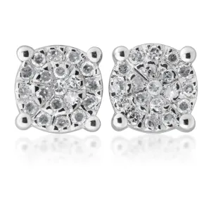 "2 Carat Look" Diamond Stud Earrings 0.20 Carat with Brilliant Cut Diamonds Shiels