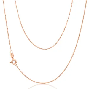 Rose Gold Plated Sterling Silver 70cm Curb Chain Shiels