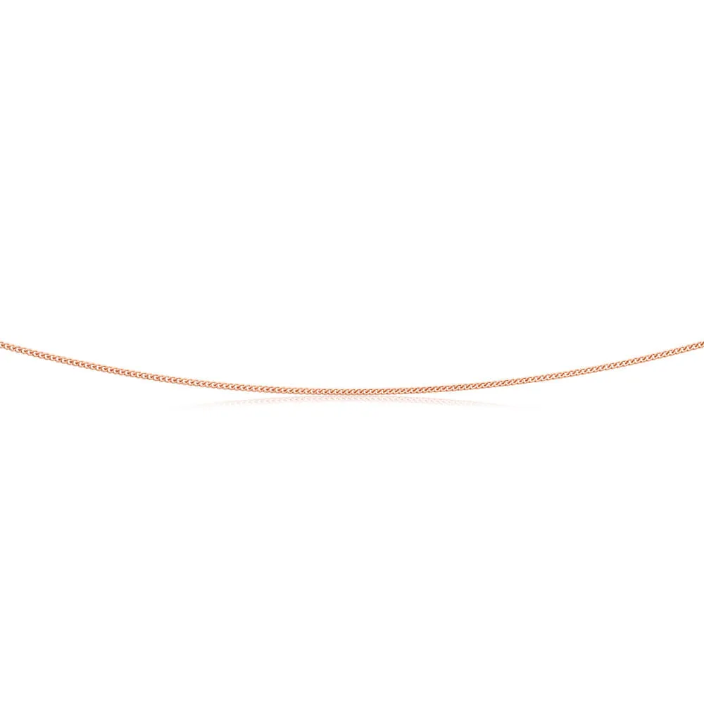 Rose Gold Plated Sterling Silver 70cm Curb Chain Shiels